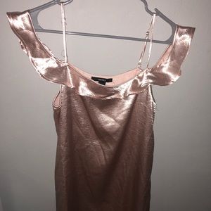 Forever 21 faux silk off the shoulder dress